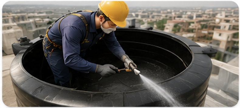 Water tank cleaning service